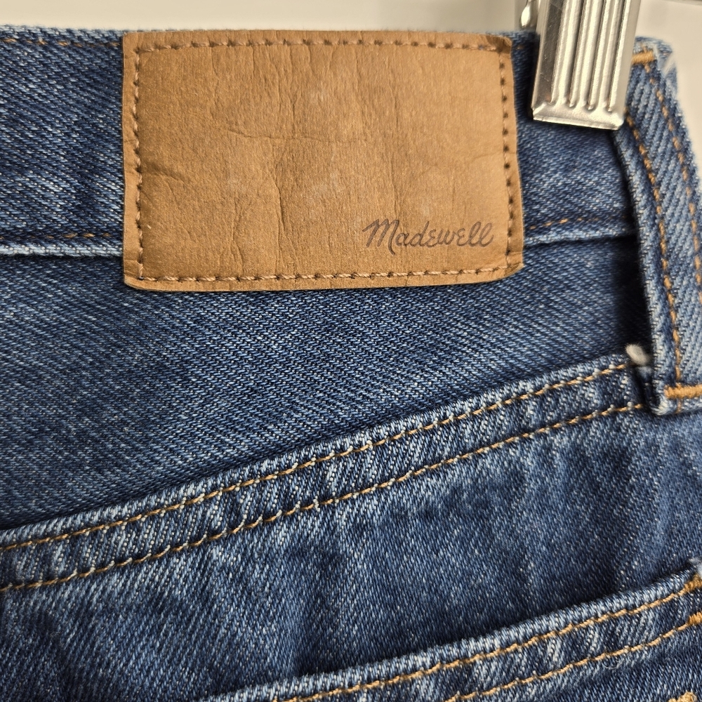 Madewell Baggy‎ Straight Jeans Cropped Raw Hem 24 X 27 - Picture 13 of 16